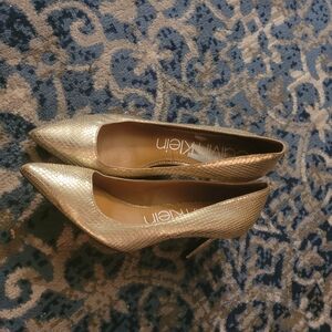 Calvin Klein Shimmering Gold Heels